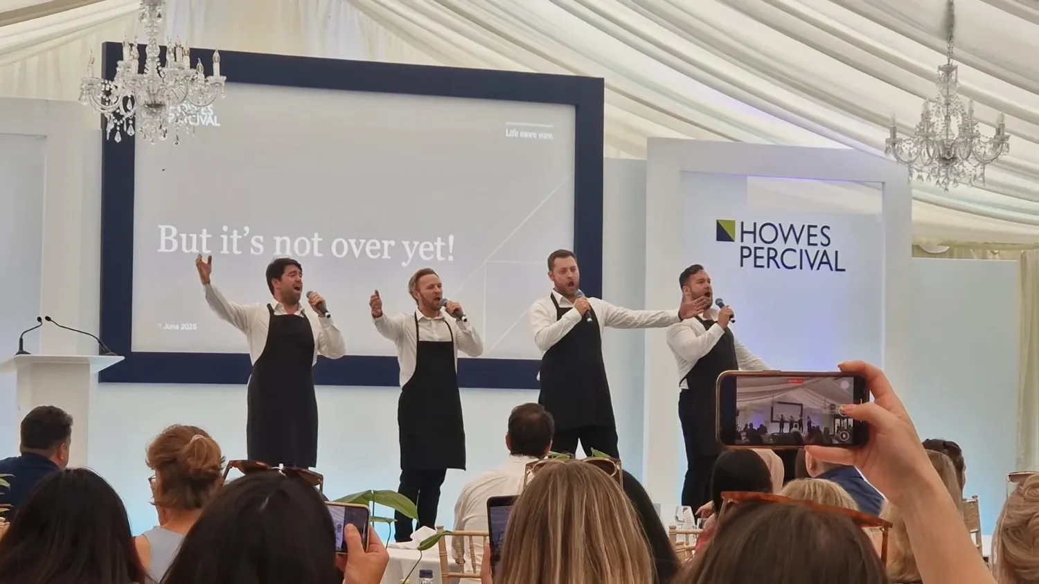 Operatico’s Singing Waiters Surprise Guests at Cambridge Corporate Party